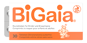BiGaia Kautabletten für den Magen-Darm-Trakt.